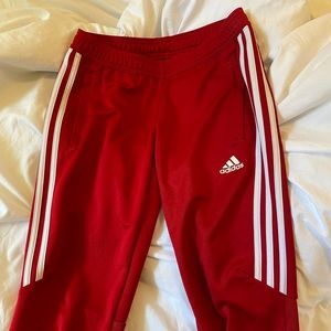 red adidas pants